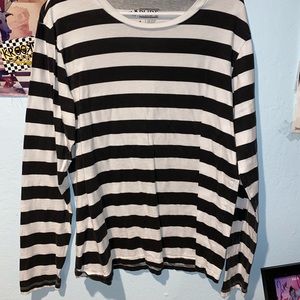 Black and white striped long sleeve